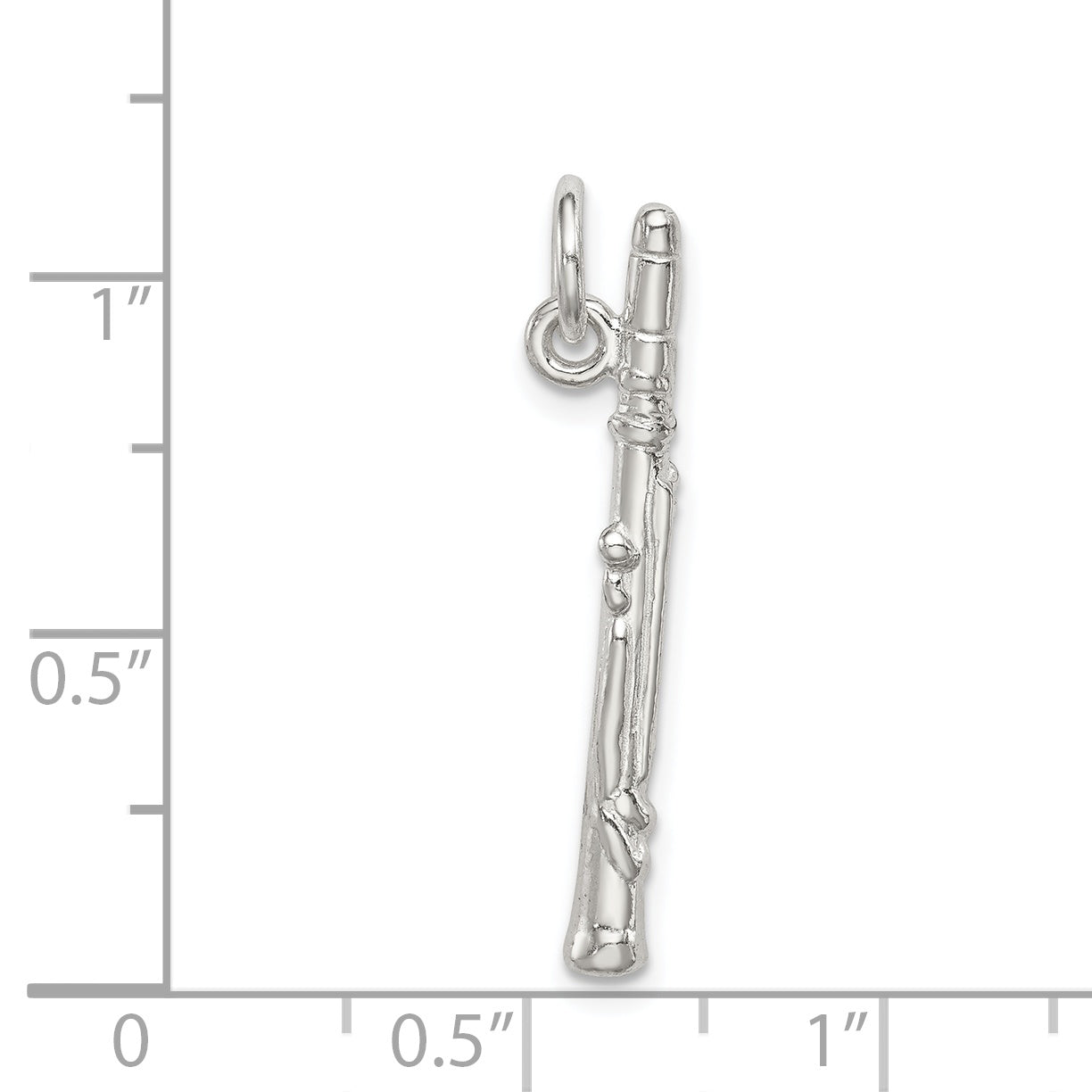 Sterling Silver Flute Charm