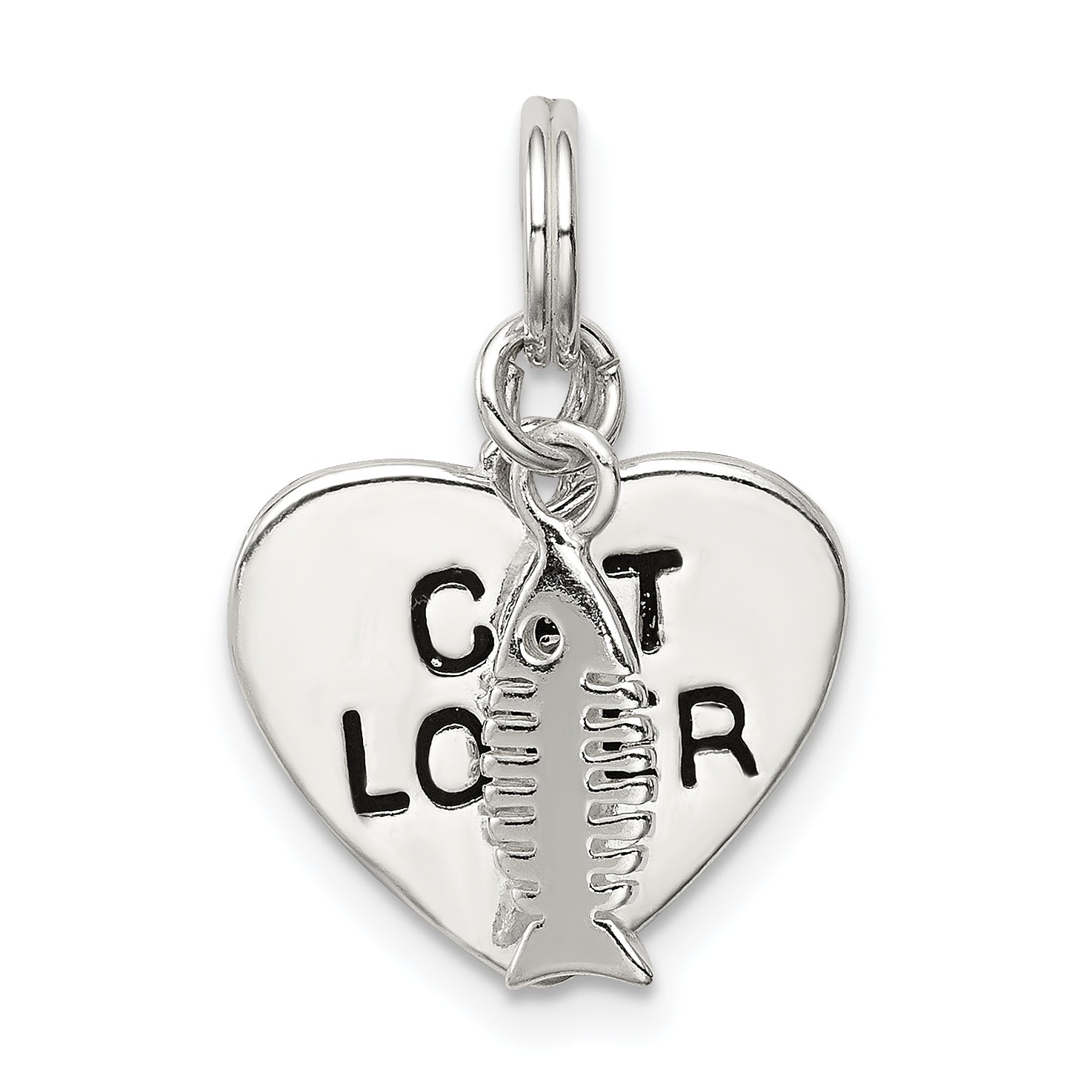 Sterling Silver Cat Lover Pendant