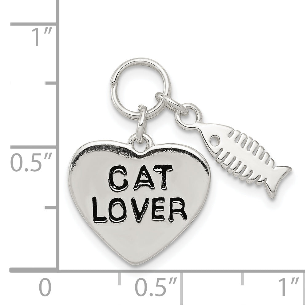 Sterling Silver Cat Lover Pendant