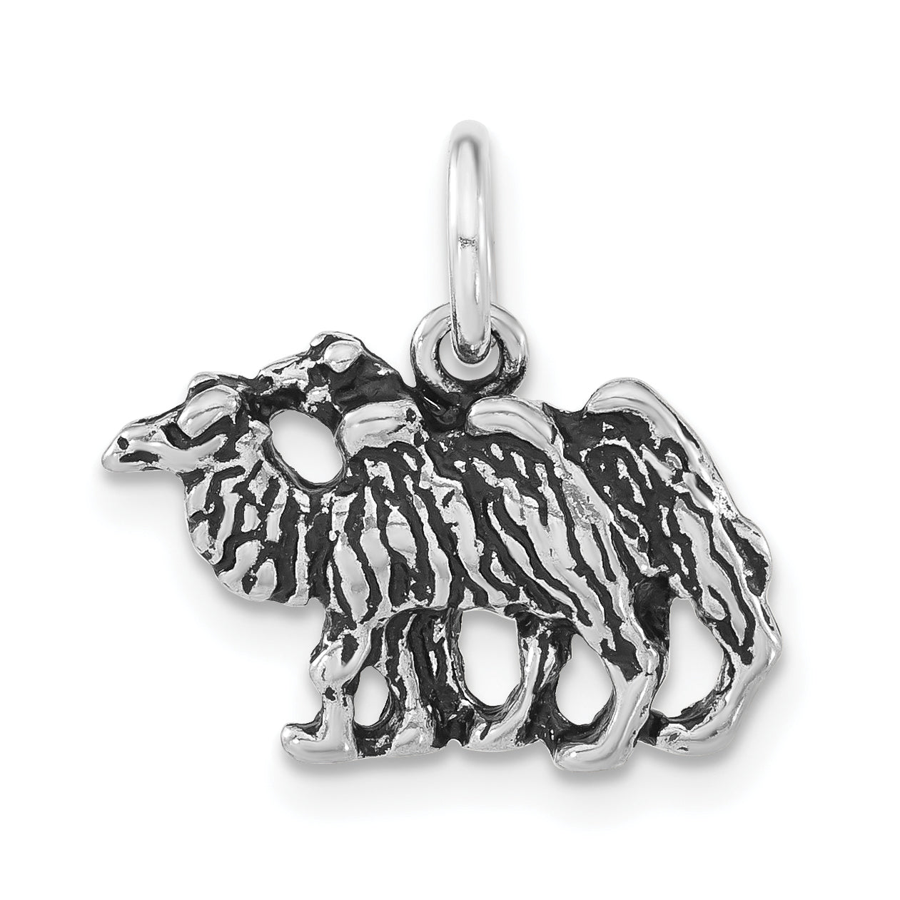 Sterling Silver Antiqued Camels Charm