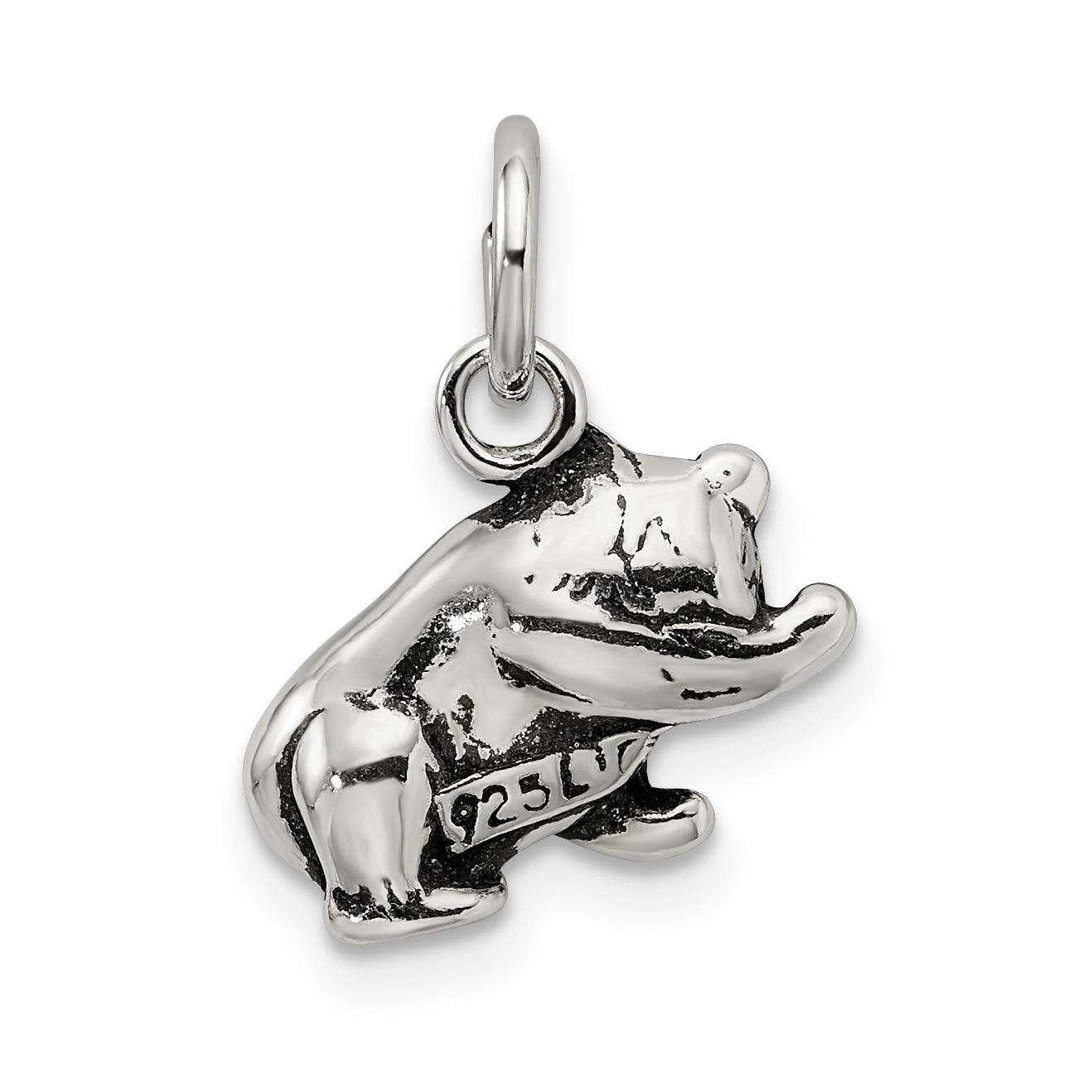 Sterling Silver Antiqued Panda Bear Charm