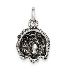 Sterling Silver Antiqued Lion Charm