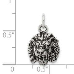 Sterling Silver Antiqued Lion Charm