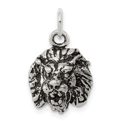 Sterling Silver Antiqued Lion Charm