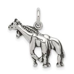 Sterling Silver Antiqued Giraffe Charm