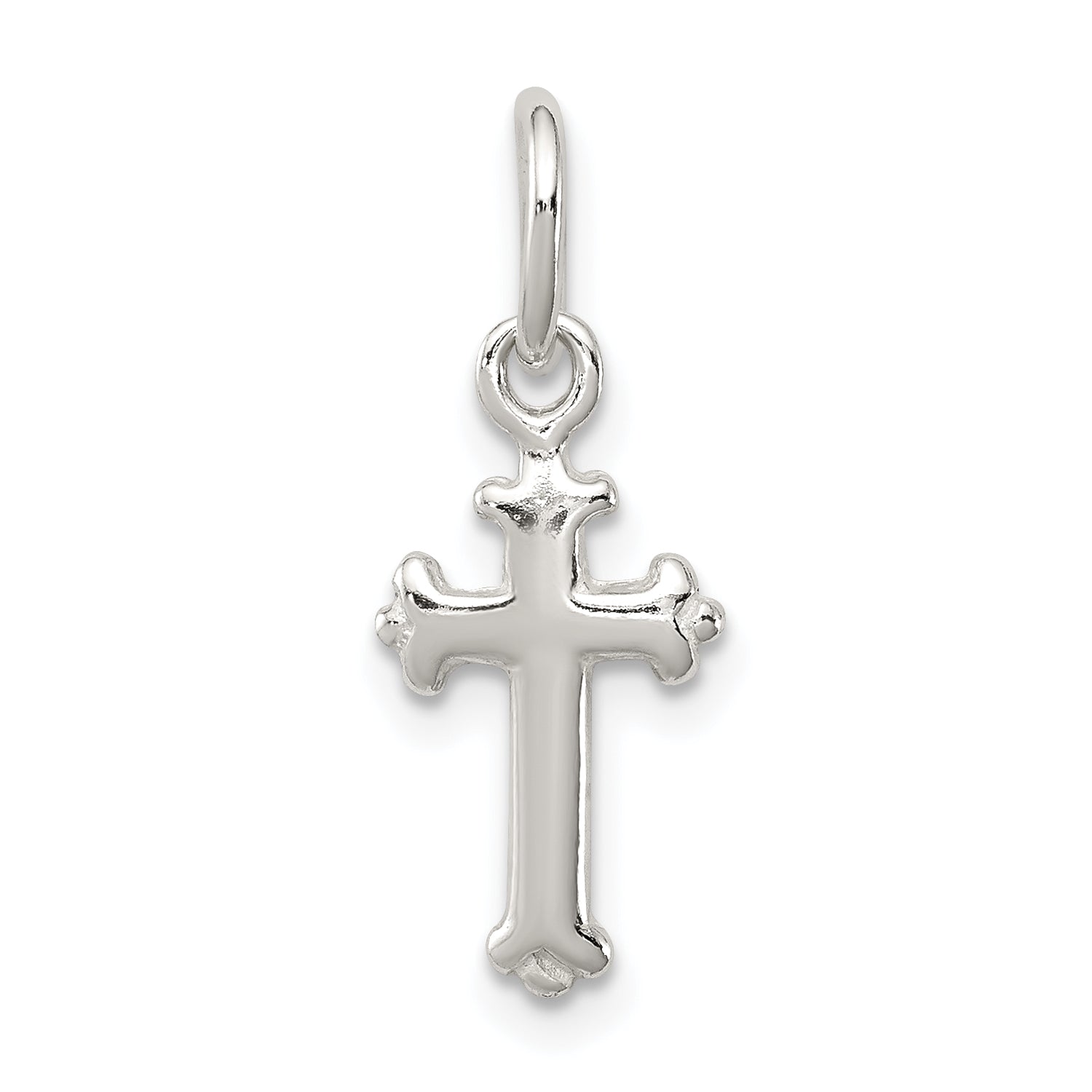 Sterling Silver Polished Cross Charm