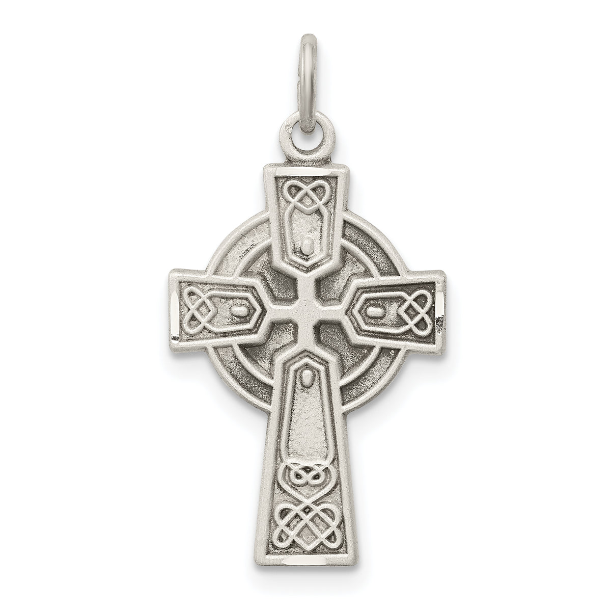 Sterling Silver Antiqued Small Celtic Cross Pendant