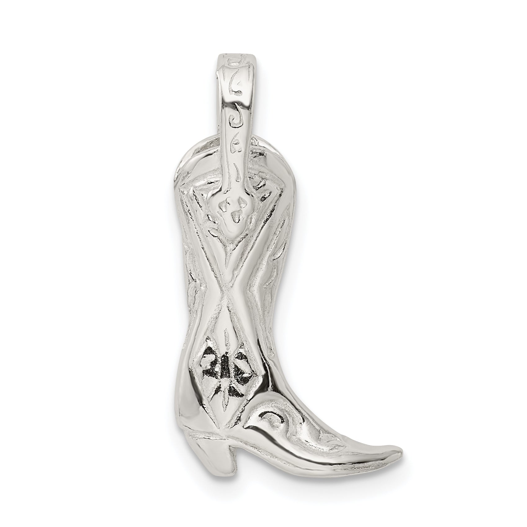 Sterling Silver Cowboy Boot Charm