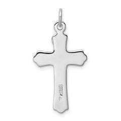 Sterling Silver 925 INRI Crucifix Pendant with Gold-Tone Accents