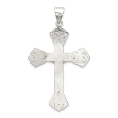 Sterling Silver 925 INRI Crucifix Pendant with Polished Anti-Tarnish Finish