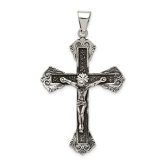 Sterling Silver Antiqued Crucifix Pendant