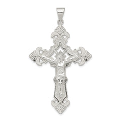 Sterling Silver Polished Crucifix Pendant