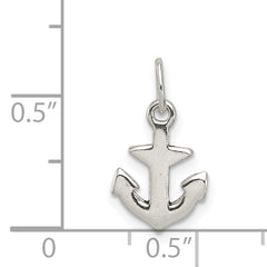 Sterling Silver 925 Anchor Charm with Polished Finish by Sophia Jewelers