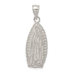 Sterling Silver Polished Religious Teardrop Pendant