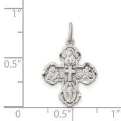 Sterling Silver Antiqued 4-Way Cross Pendant by Sophia Jewelers