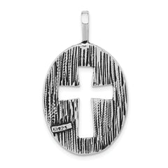 Antiqued Sterling Silver Cross Pendant Unisex Vintage Charm