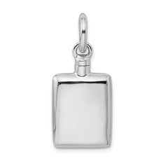 Sterling Silver 925 Ash Holder Pendant with Rhodium Polish