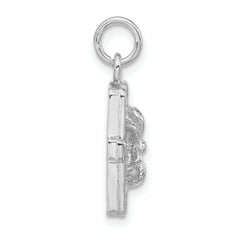 Unisex Polished Sterling Silver Present Charm 925 Elegant Design