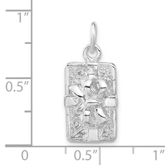 Unisex Polished Sterling Silver Present Charm 925 Elegant Design