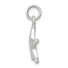 Sterling Silver 925 Sheriff Badge Charm with Polished Anti-Tarnish Finish