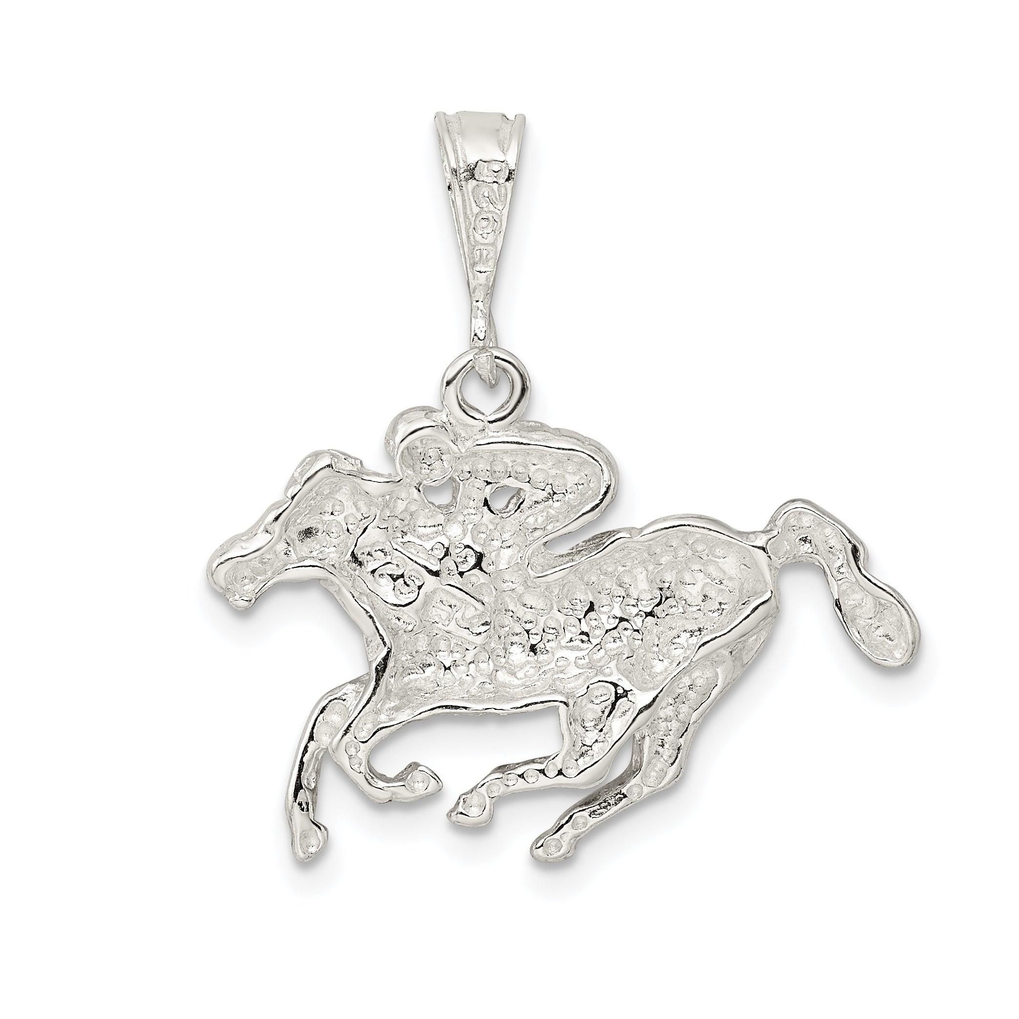 Sterling Silver Race Horse Charm