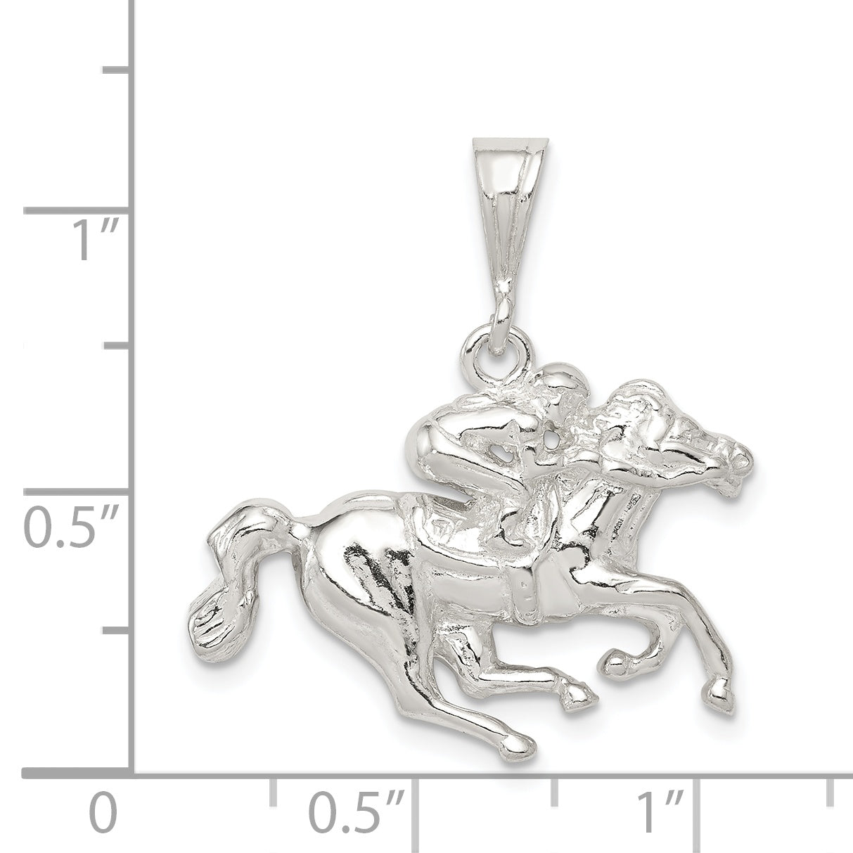 Sterling Silver Race Horse Charm