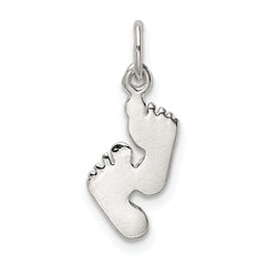 Sterling Silver Polished Feet Pendant