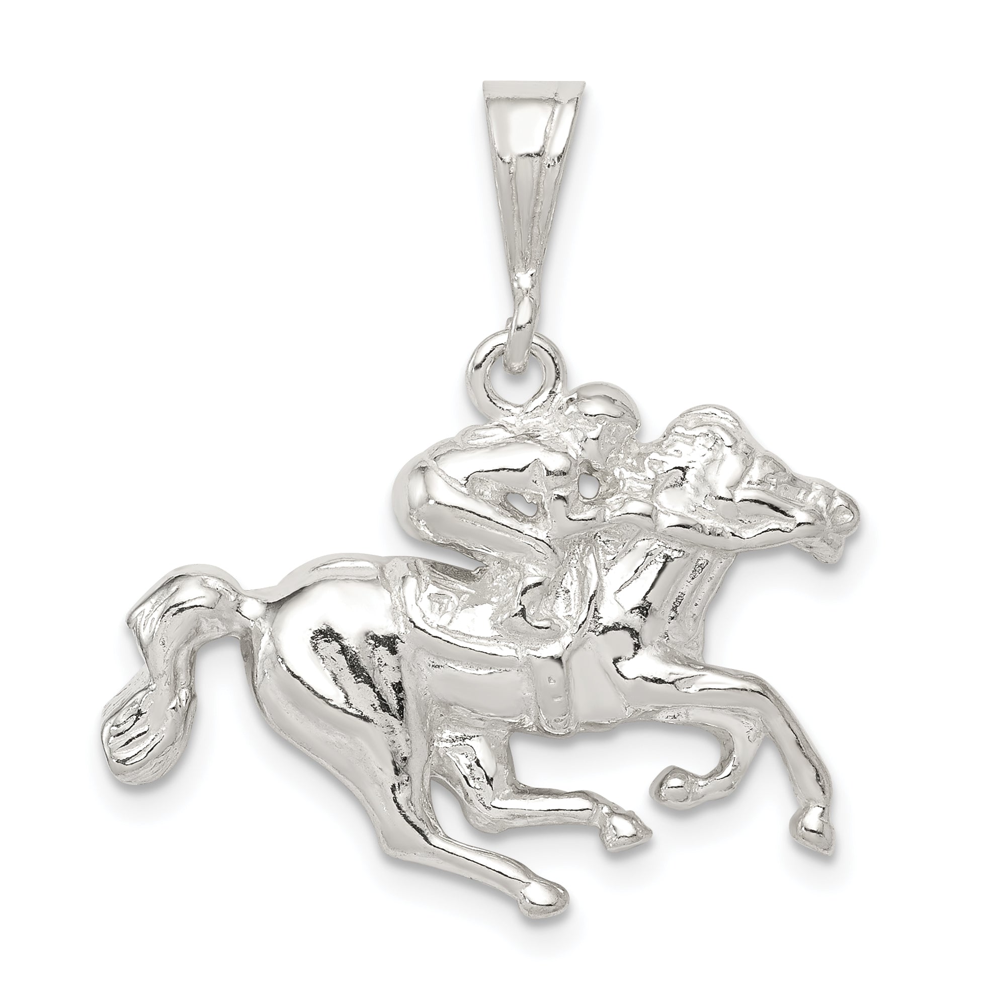 Sterling Silver Race Horse Charm