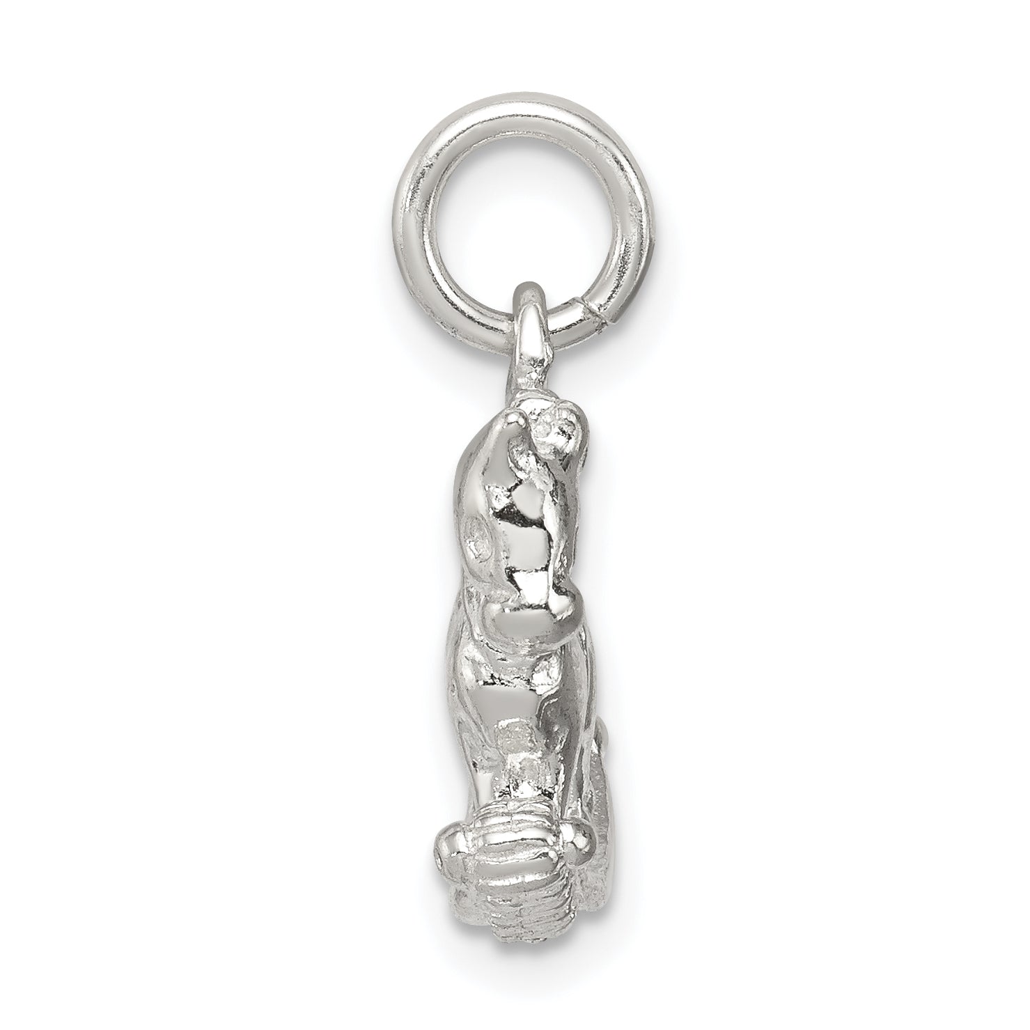 Sterling Silver Polished Rocking Horse Pendant