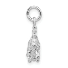 Sterling Silver Polished Carousel Horse Pendant