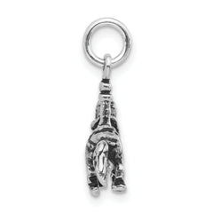 Sterling Silver Antiqued Carousel Horse Pendant