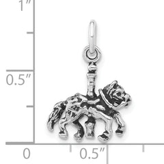 Sterling Silver Antiqued Carousel Horse Pendant