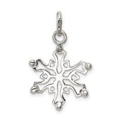 Sterling Silver 925 Snowflake Pendant with Polished Anti-Tarnish Finish