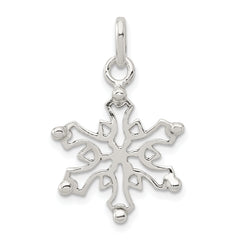 Sterling Silver Polished Snowflake Pendant