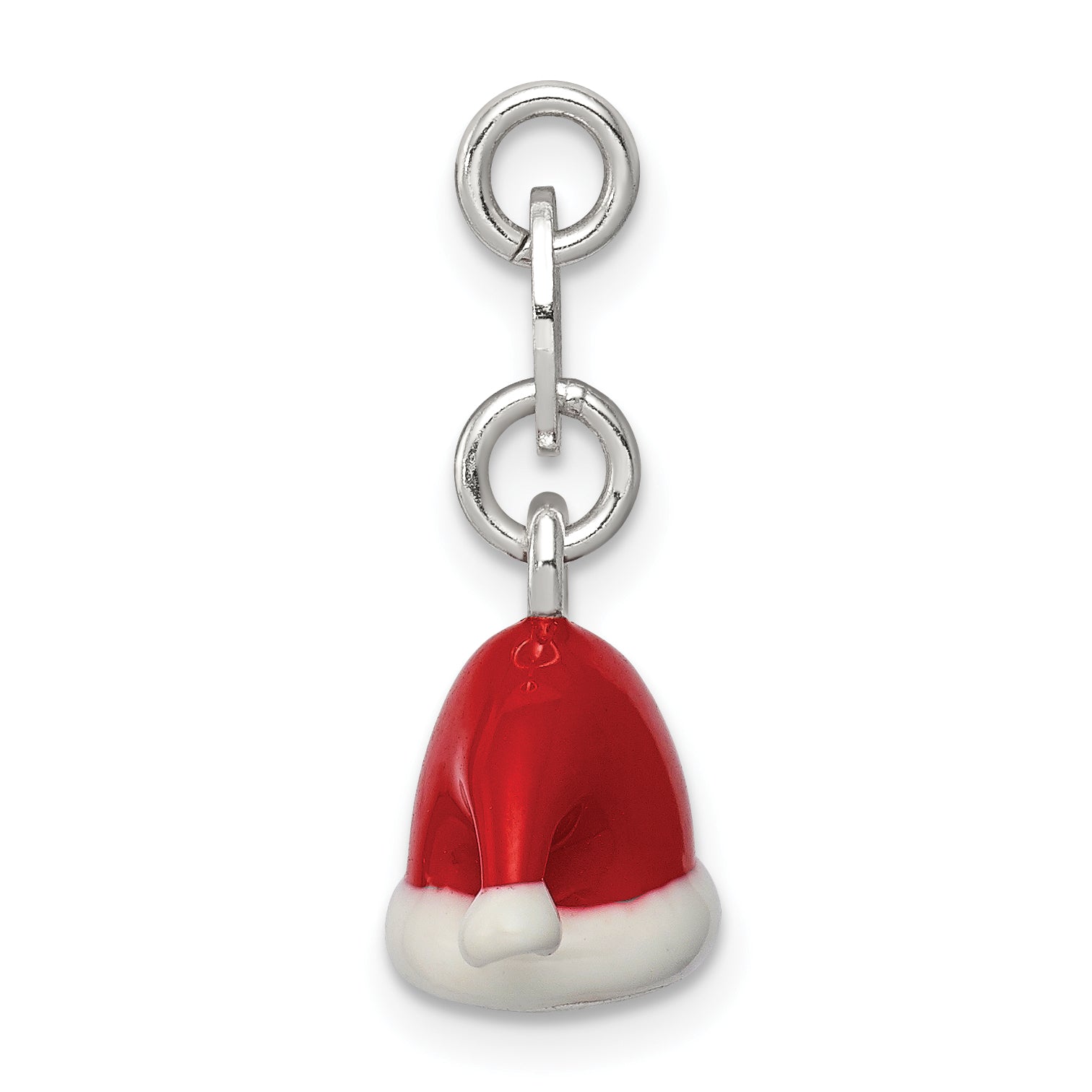 Sophia Jewelers Sterling Silver Enamel Santa Hat Charm Polished Solid 925