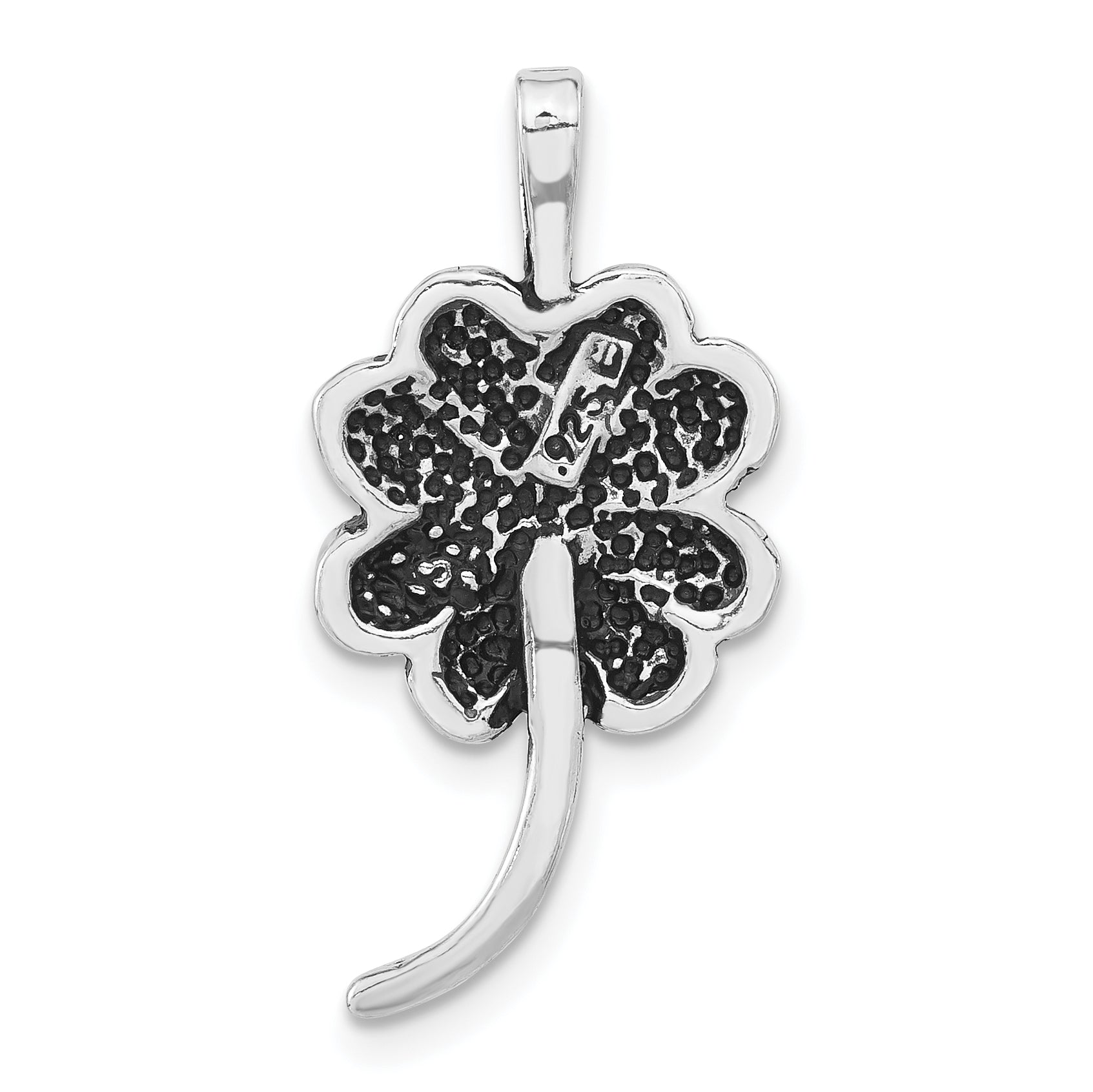 Antiqued Sterling Silver Clover Pendant for Women by Sophia Jewelers