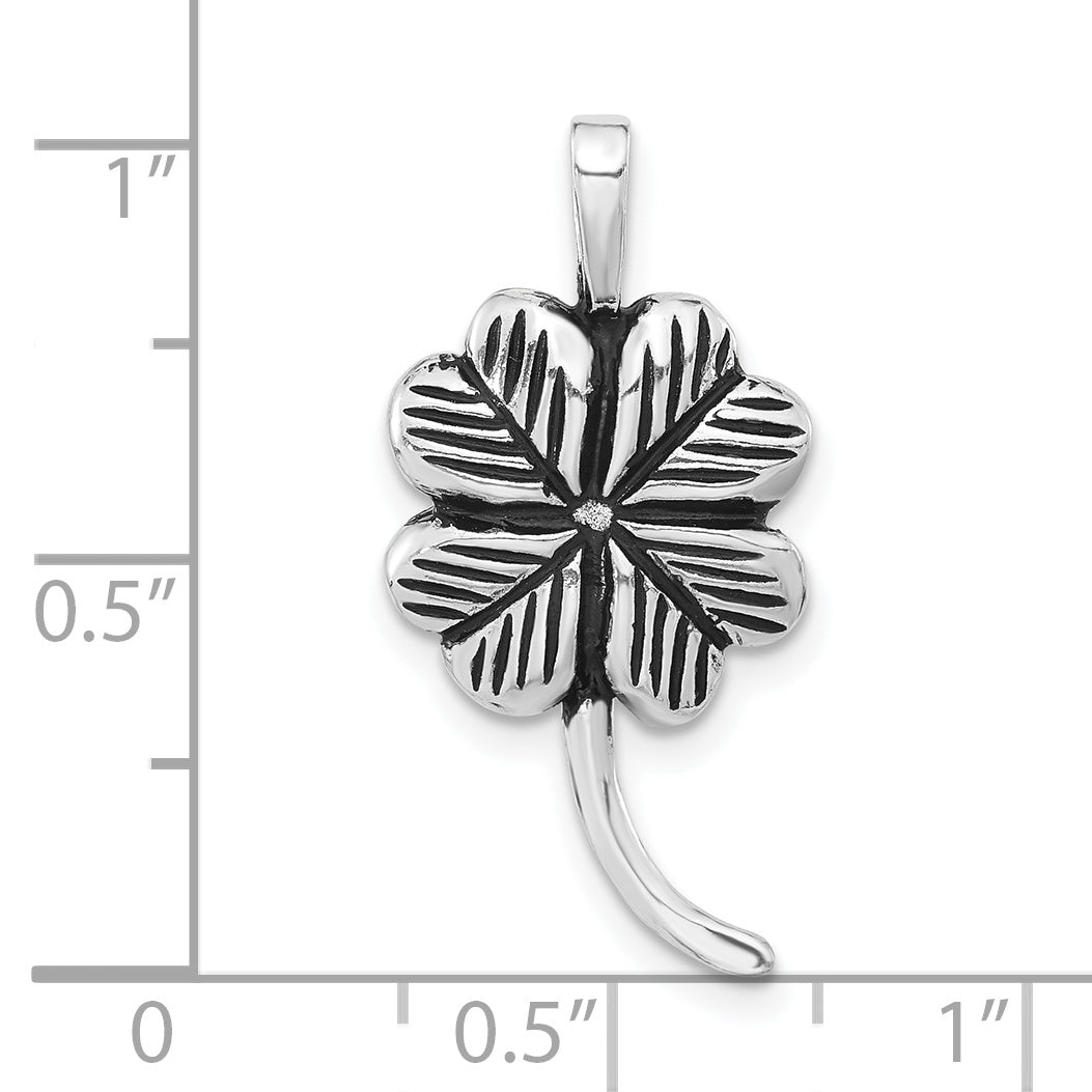 Antiqued Sterling Silver Clover Pendant for Women by Sophia Jewelers