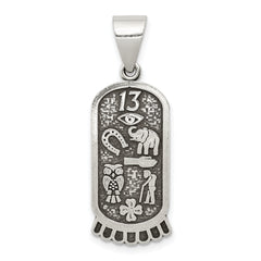 Sterling Silver Antiqued Good Luck Icon Pendant