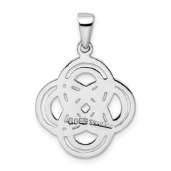 Sterling Silver 925 Themed Pendant with Rhodium Polish Charm