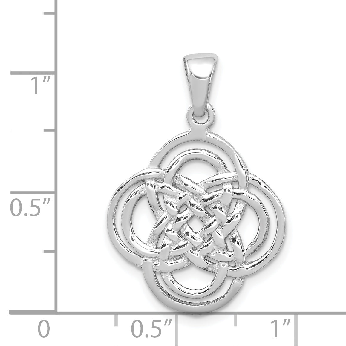 Sterling Silver 925 Themed Pendant with Rhodium Polish Charm