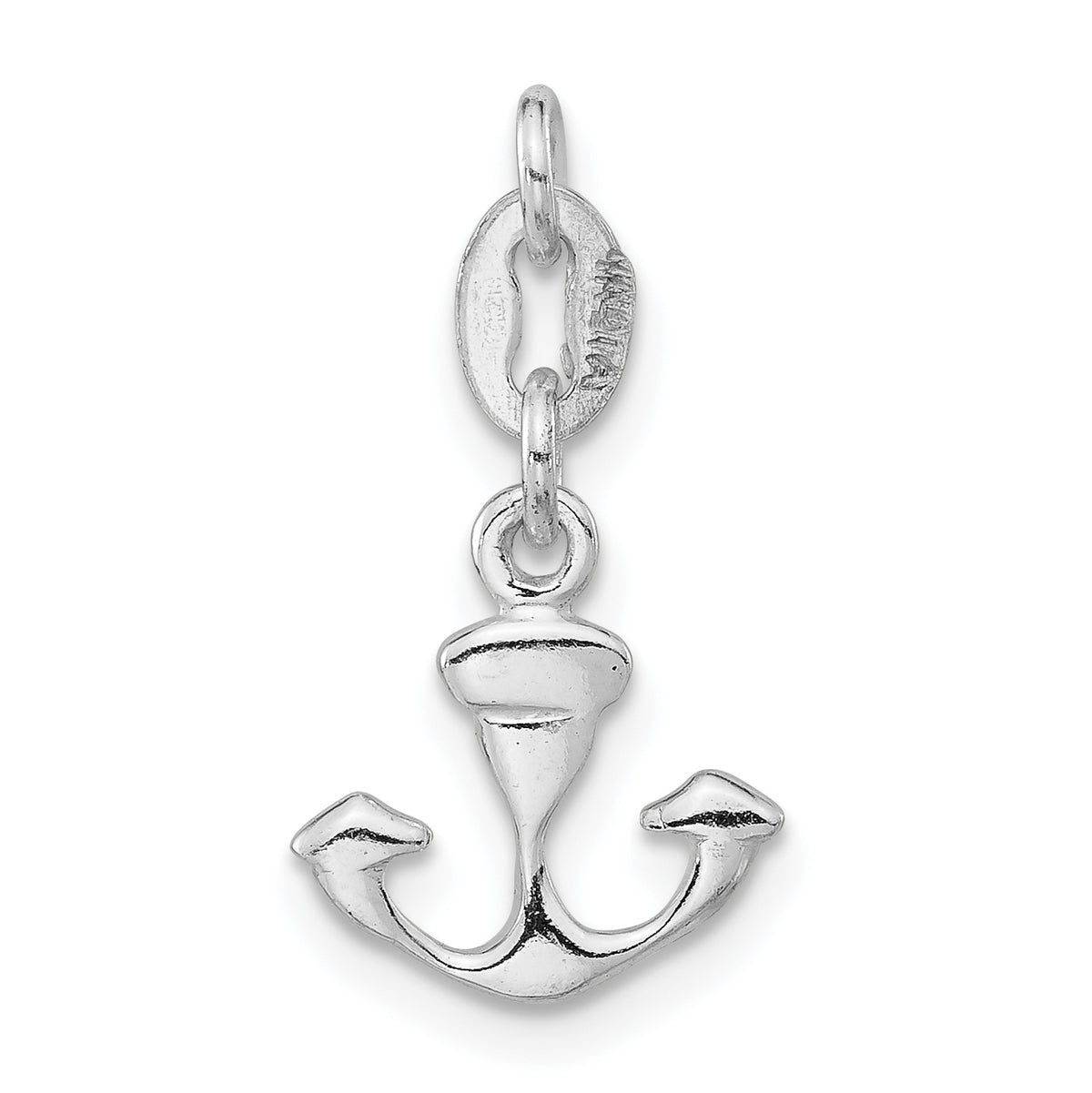 Sterling Silver Polished Anchor Charm