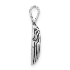 Sterling Silver Antiqued Arch Shell Chain Slide Pendant