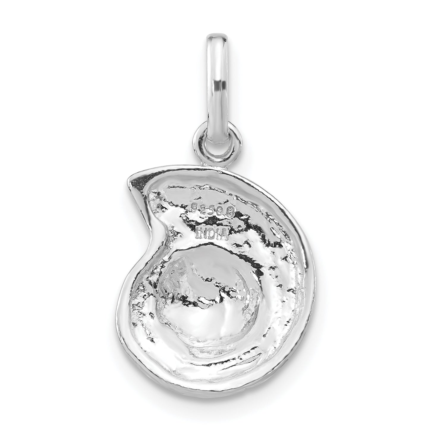 Sterling Silver Polished Seashell Charm