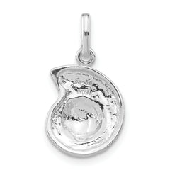 Sterling Silver Polished Seashell Charm