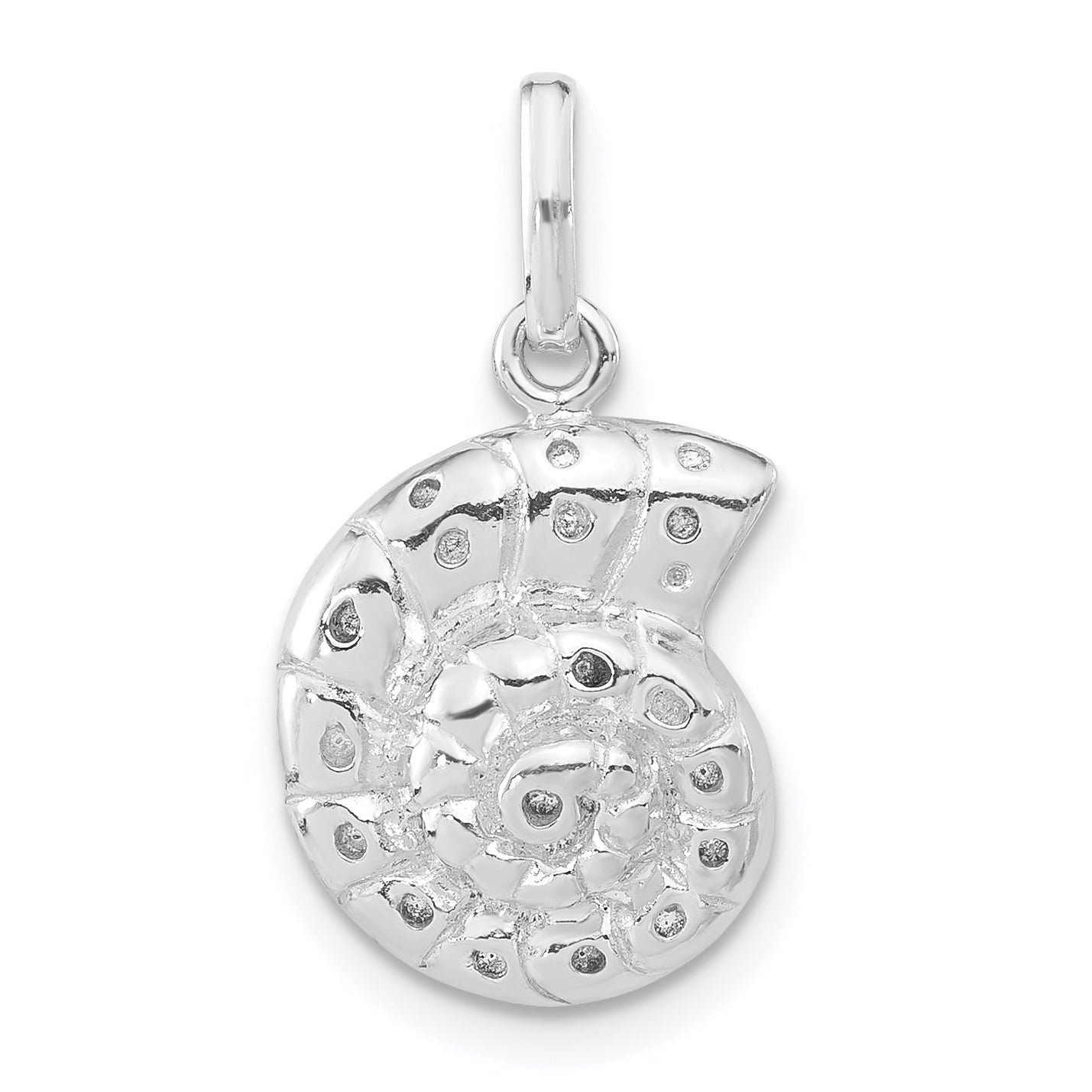 Sterling Silver Polished Seashell Charm