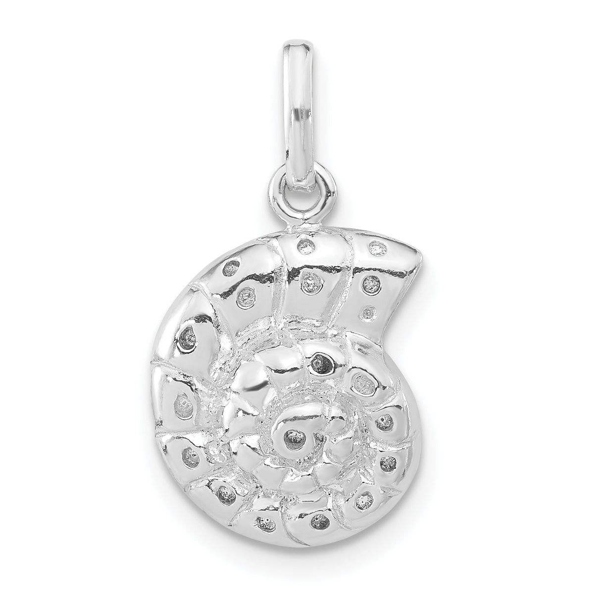 Sterling Silver Polished Seashell Charm