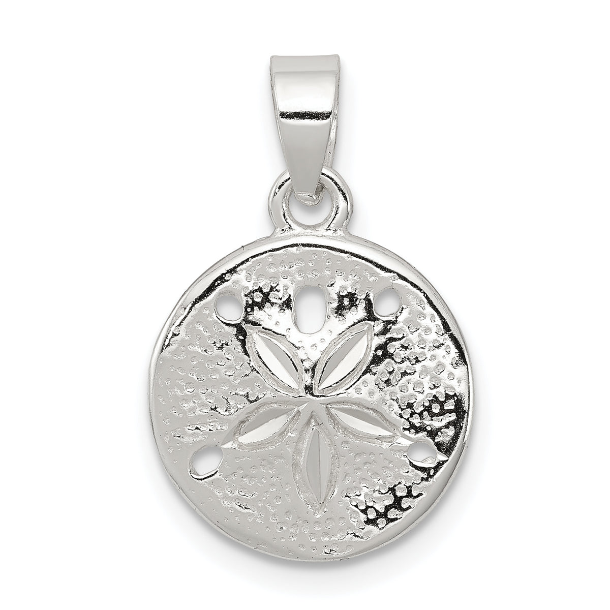 Sterling Silver Polished Sand Dollar Pendant