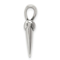 Sterling Silver Polished Shark tooth Pendant