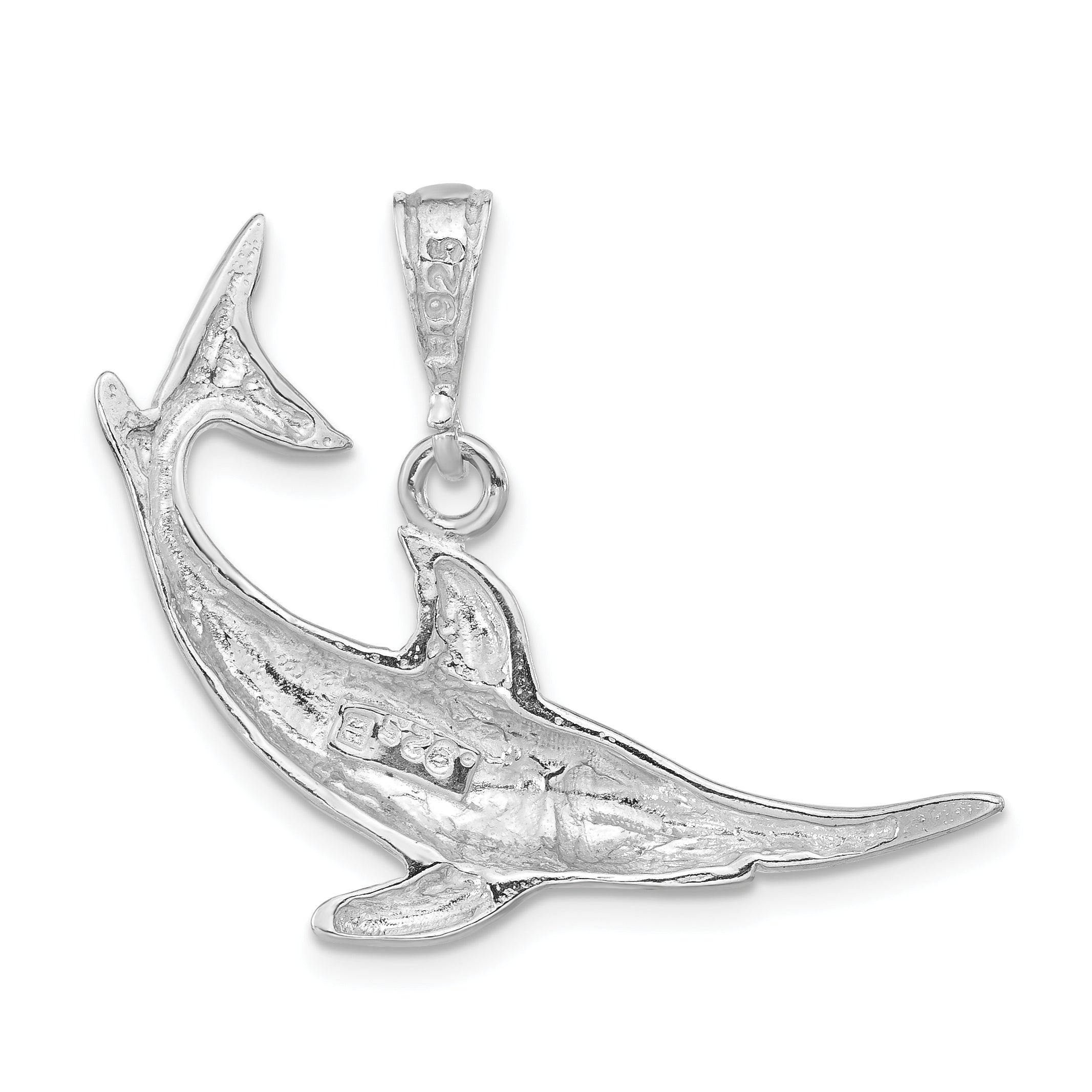 Sterling Silver 925 Polished Fish Pendant Unisex Elegant Design