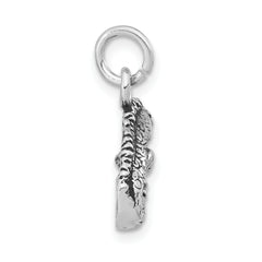 Sophia Jewelers Sterling Silver Iguana Pendant with Antique Textured Finish